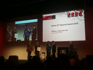Übergabe des Preis 'Swiss ICT Special Award 2010'