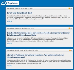 eZurich: Gewinner des Ideenwettbewerbs (Quelle www.ezuerich.ch)